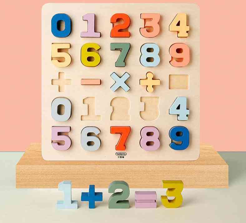 Juguetes matemáticos montessori para bebés, educativos, números de recuento de pesca 5 en 1, cognición de letras
