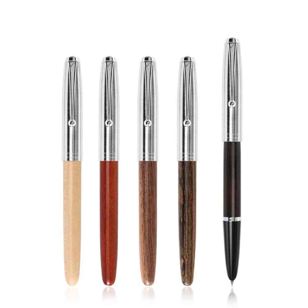 Classic Wood Fountain Pen, Extra Fine Nib, Calligraphy Pens For Stationery Office & School