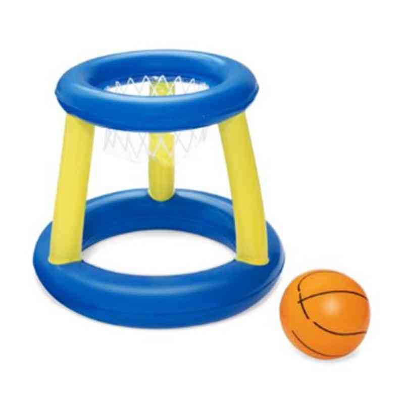 Inflatable Floating Basketball Hoop Ring Toss Game, Swimming Pool Toy