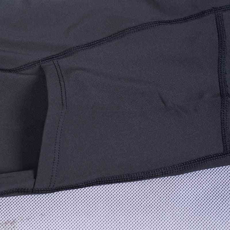 Quick Dry Elastic Mens Running Shorts With Pockets