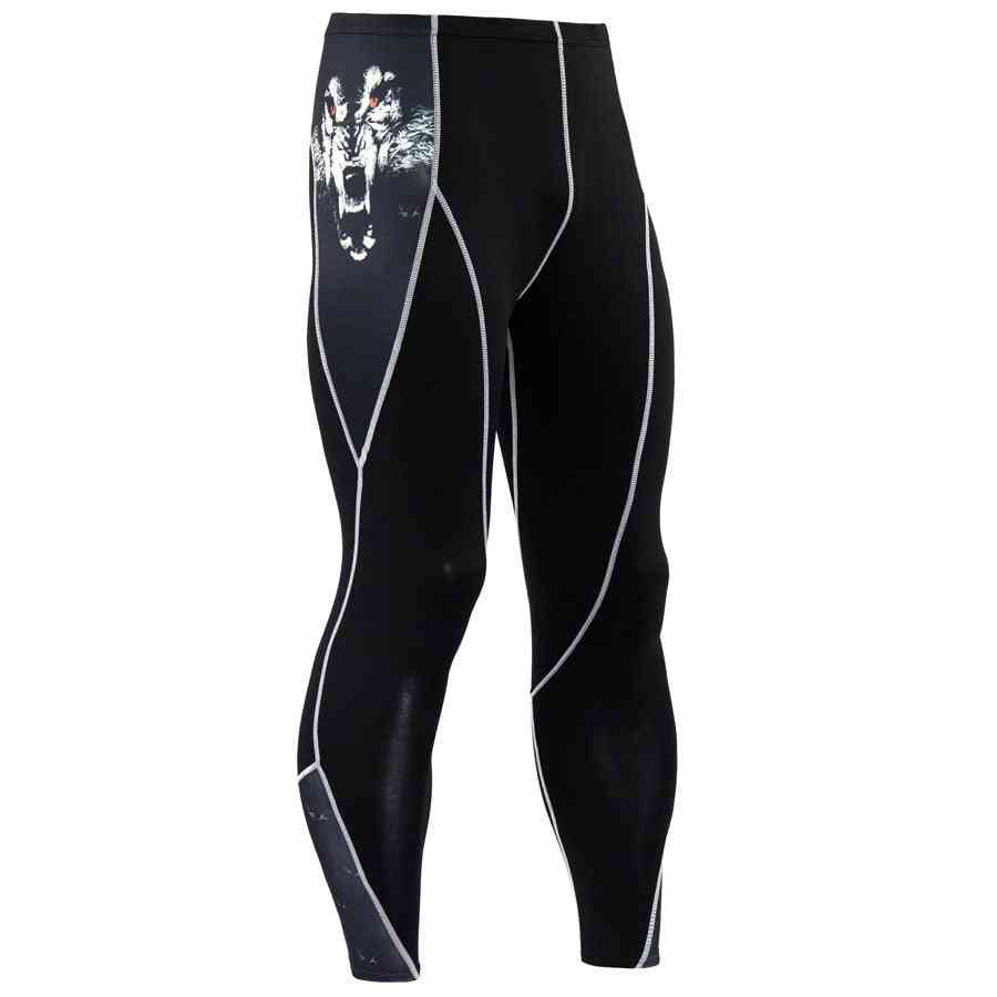 Men Compression Tight Leggings, Running Sports Male Gym Fitness Pants