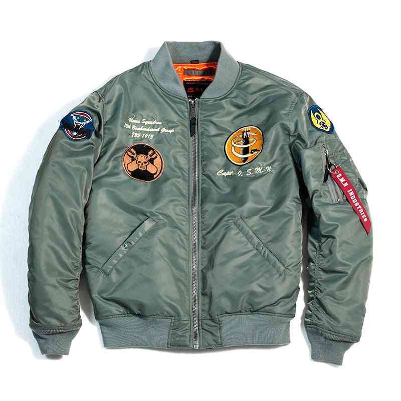 Autumn Men Bomber Pilot Jacket, Jean Sportswear Thin Coat