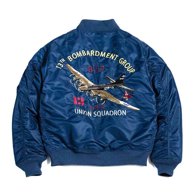 Pánská bombardovací pilotní bunda ma-1 air force, tenký kabát jean sportswear