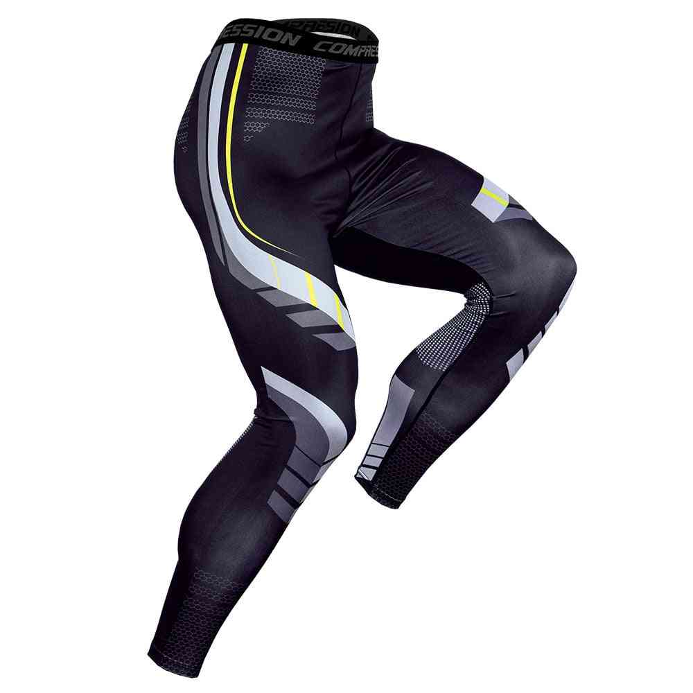 Elastic Running Tights Compression Pants, Men Sport Leggings