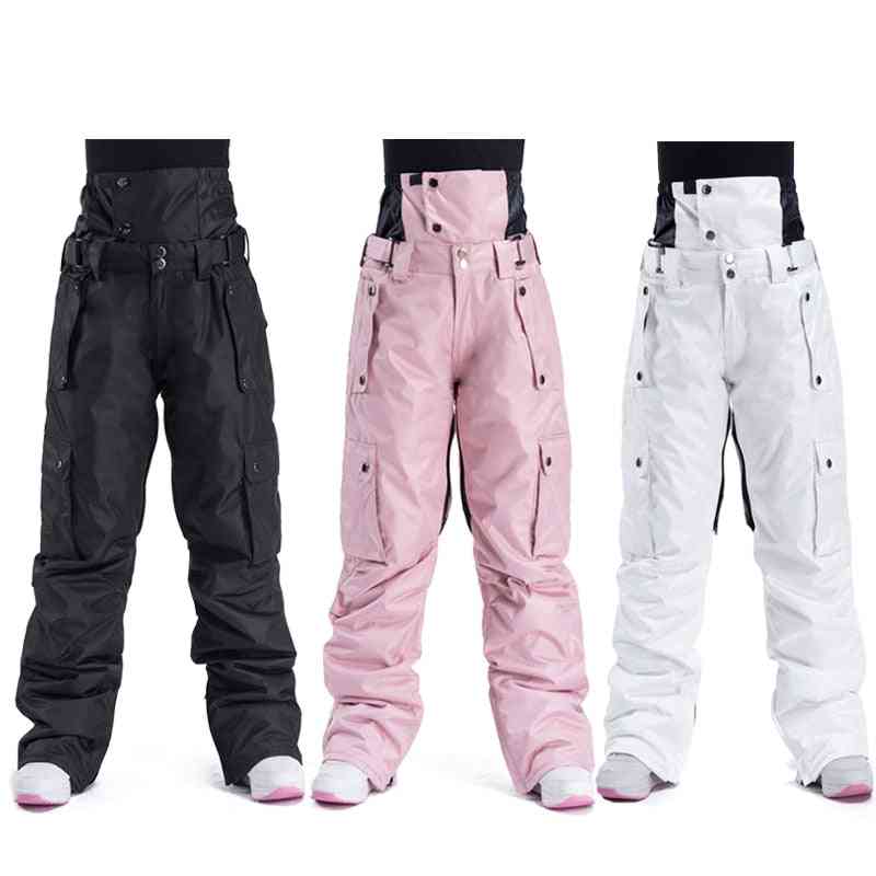 Pantalones de esquí para hombres y mujeres al aire libre, a prueba de viento, impermeables pantalones de nieve cálidos para parejas - 01 / s