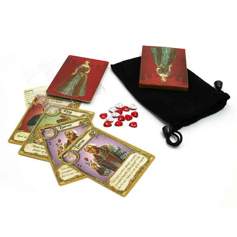 Anglická desková hra s milostným dopisem - hrací karty pro 2 až 4 hráče