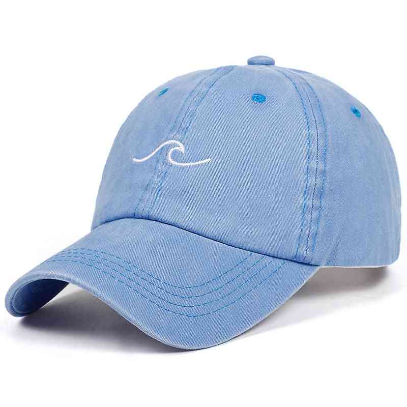 Women & Men Sea Wave Baseball Cap, High-quality Unisex Cotton Hats