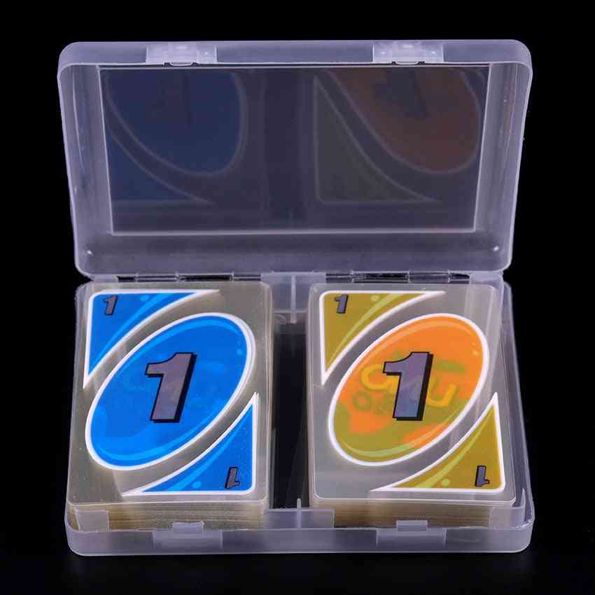 108 / juego con una caja impermeable y a prueba de presión: naipes de plástico transparente de pvc, juego de entretenimiento familiar