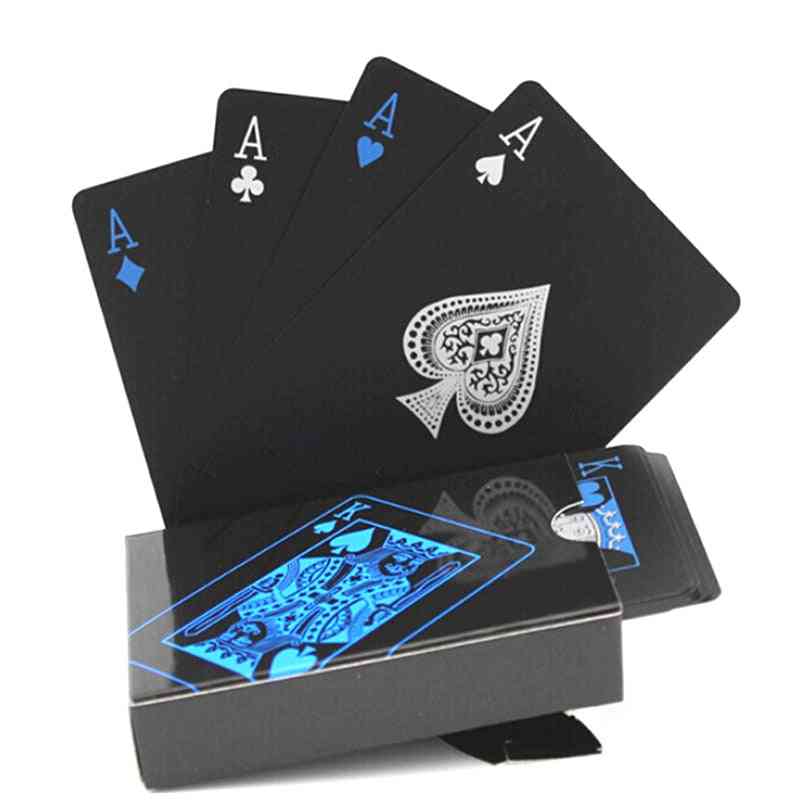 Caja mágica pura de pvc impermeable de 54 piezas, juego de naipes de plástico, herramienta de trucos de magia clásica de póquer de cubierta