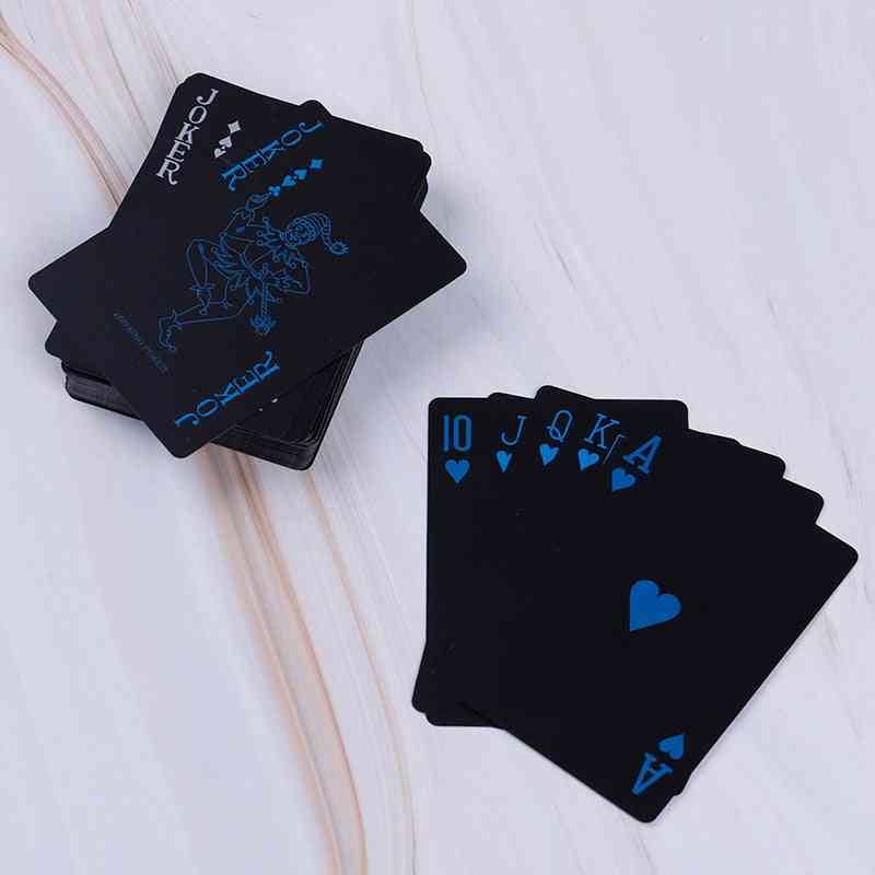 54бр. Водоустойчива пвц чиста магическа кутия, пластмасови игрални карти комплект покер класически инструмент за магически трикове