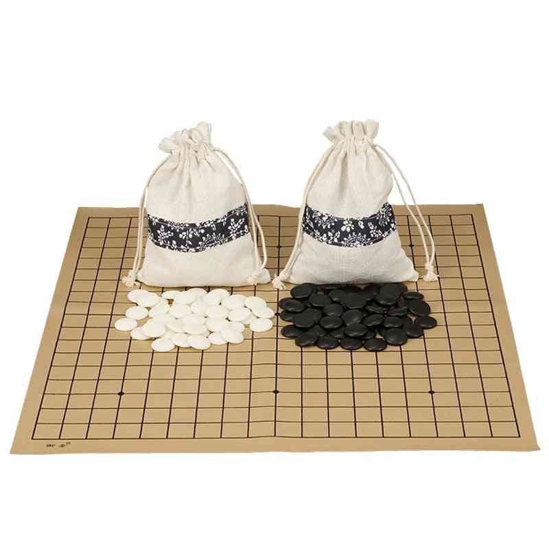 игра weiqi go- меламинови парчета велурени кожени платнени торби, международен стандарт на gobang на шах гомоку настолни игри