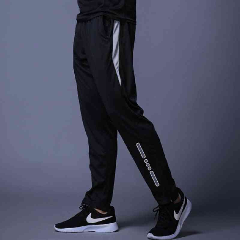 Men Sport High Elasticity Casual Trousers- Polyester Fitness Running Pants