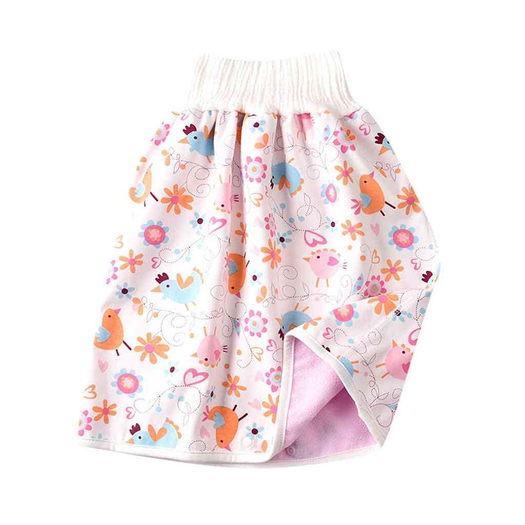 Reusable 2 In 1 Boy's & Girl's Training Skirt Cloth Diapers