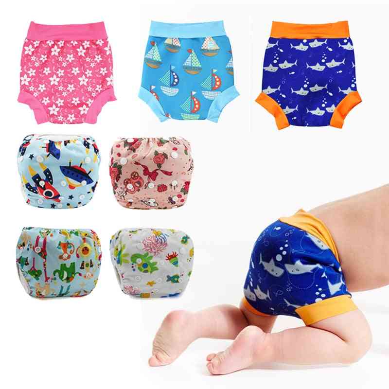 Pannolini da nuoto a tenuta stagna per neonati, pannolini di stoffa stampati per neonati