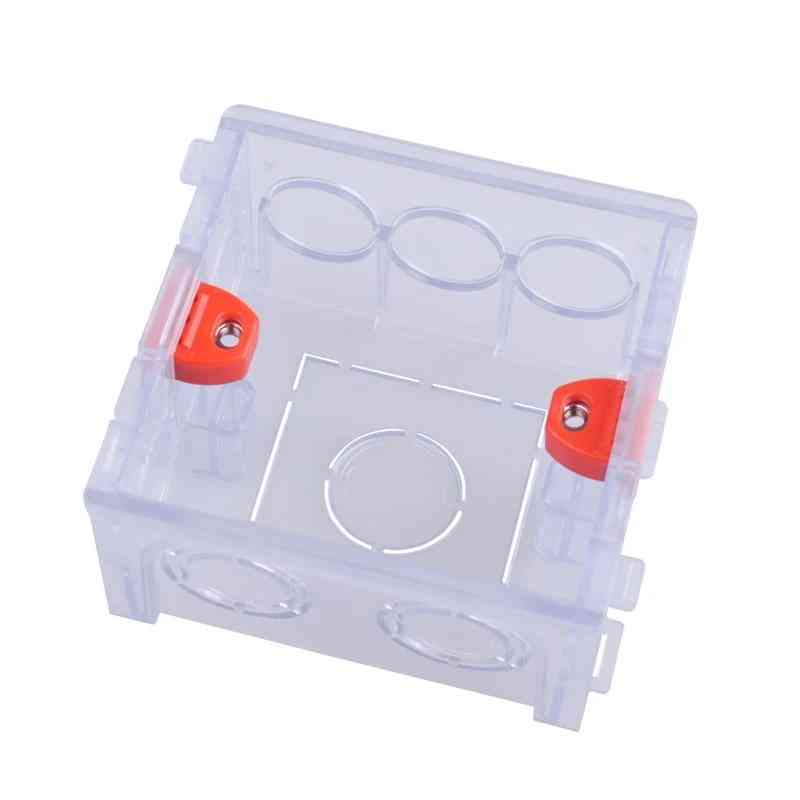 Boîte de montage transparente cassette interne pour interrupteur et prise de type 86, le boîtier arrière de câblage s'applique pour le commutateur intelligent xiaomi (transparent) -