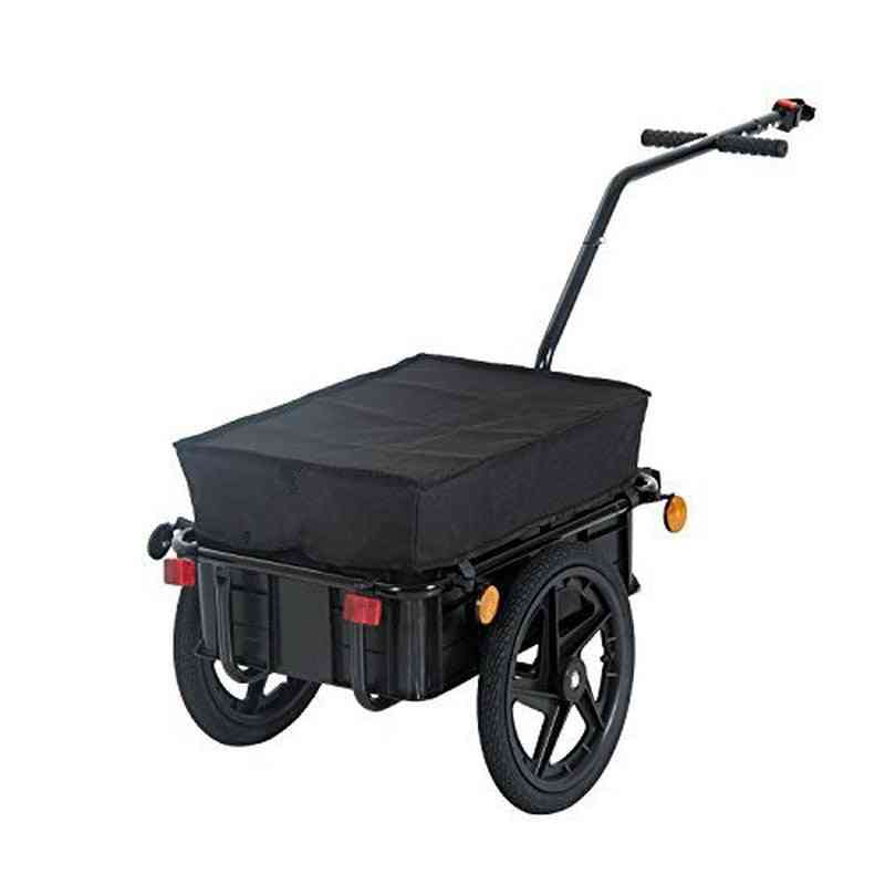 Air Wheel Bicycle Trailer With Suitcase-large Capacity Enclosed Cargo