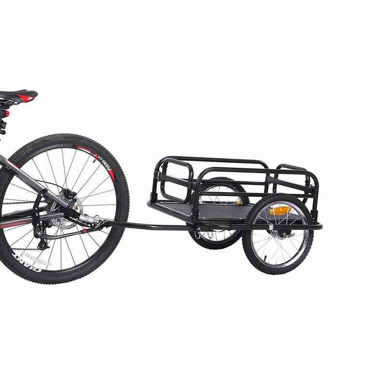 Big Wheel Bicycle Trailer, Large Capacity Foldable Cargo Air Wagon For Outdoor Camping