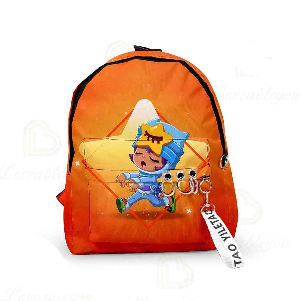 Star game bolsas escolares cartoon para meninas, meninos, crianças, bolsa de areia, presente, bolsa de ombro - estilo 1