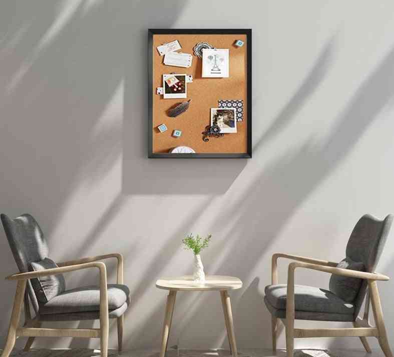 A3 tablă de plută mdf colorat cadru din lemn fotografii-buletin publicitar, memo mesaj 30 * 40cm tablă de pin din plută pentru acasă cu accesorii