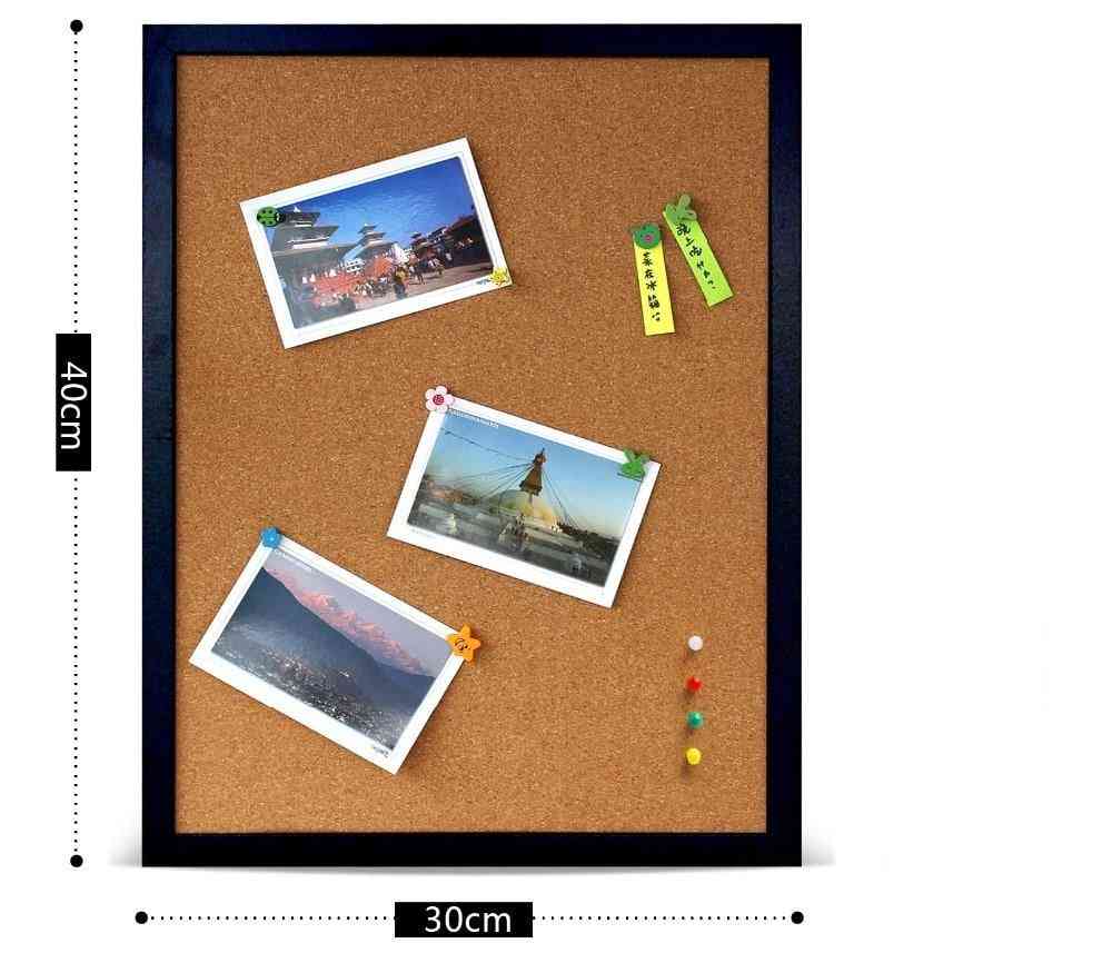 A3 tablă de plută mdf colorat cadru din lemn fotografii-buletin publicitar, memo mesaj 30 * 40cm tablă de pin din plută pentru acasă cu accesorii
