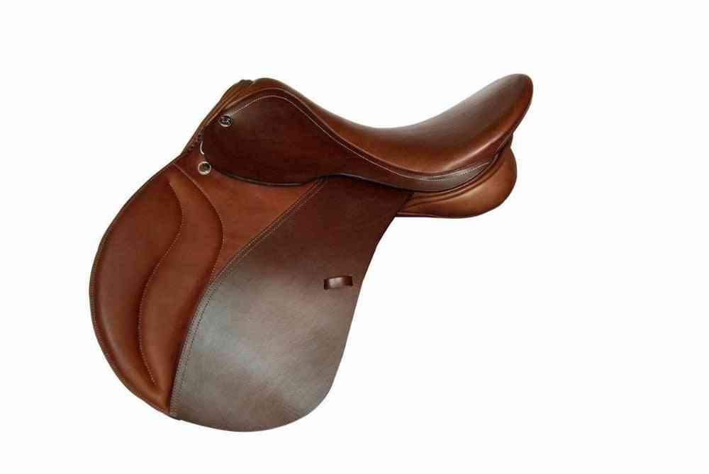 Horse Riding Saddle, Cow Leather Integrated Synthetic Tourist Saddle
