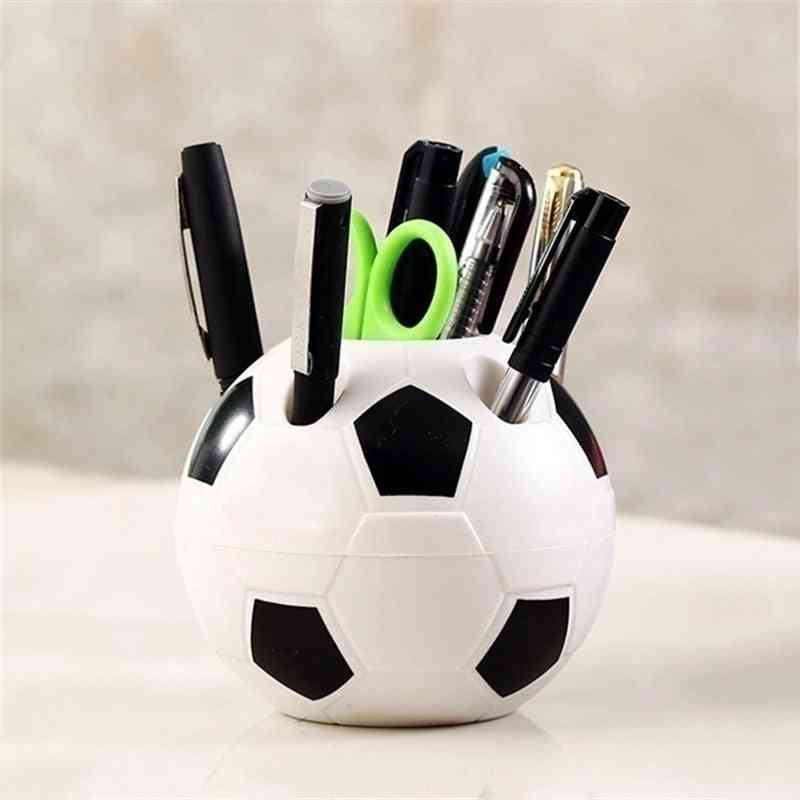 Uchwyt na szczoteczkę do zębów w kształcie pióra w kształcie piłki nożnej, stojak na biurko do dekoracji domu dla ucznia