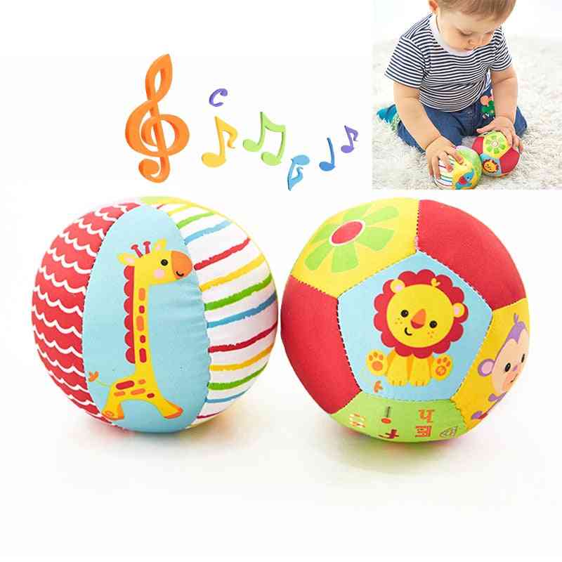 Juguetes para bebés bola animal suave felpa móvil con sonido sonajero edificio del cuerpo recién nacido educativo
