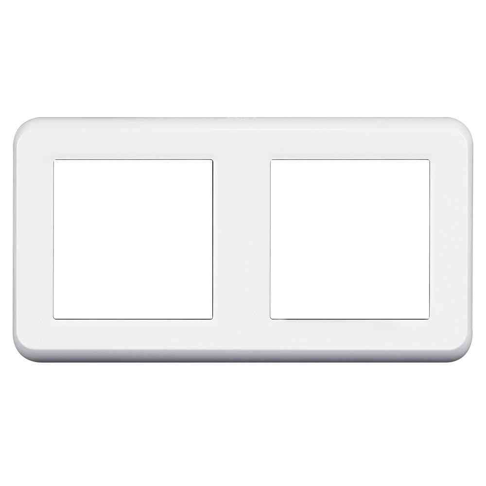 Painel em branco sem instalar placa de ferro, painel de soquete de switch pc para série f (branco 151 mm x 82 mm)