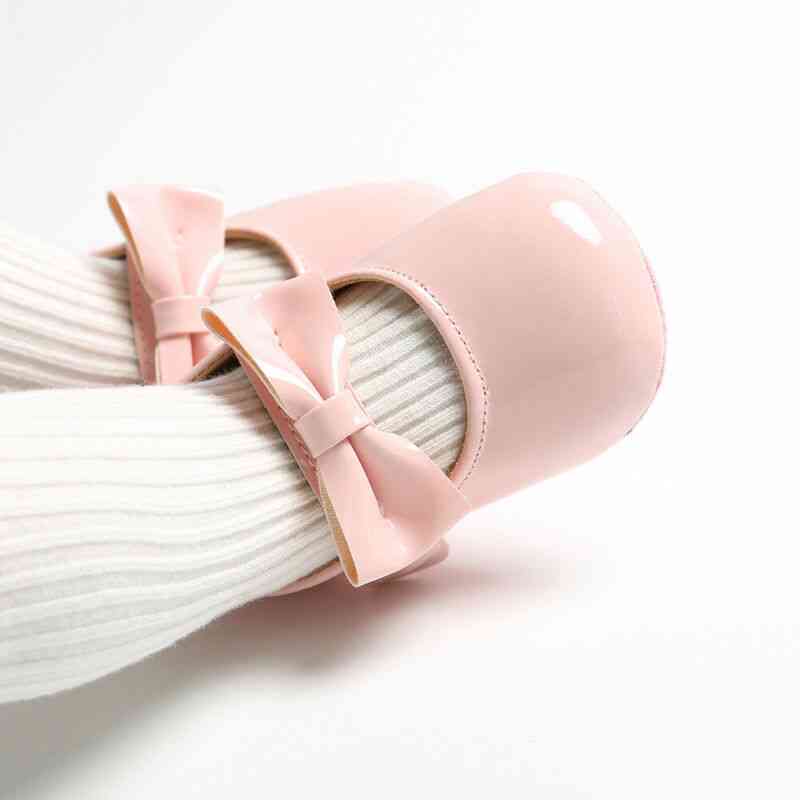 Novorozená roztomilá holčička měkké podrážky pu kožené boty