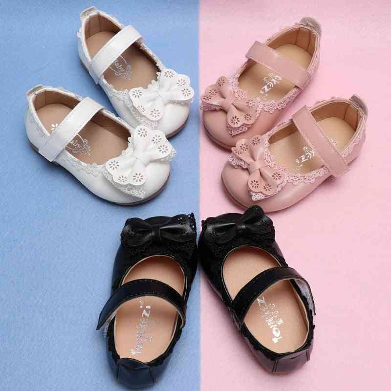 Fete pantofi prințesă pantofi antiderapante pentru copii mici, sandale cu nod de arc pentru copii