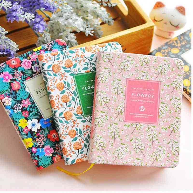 Floral Flower Schedule Book Diary, Weekly Planner Notebook For School & Office Stationery