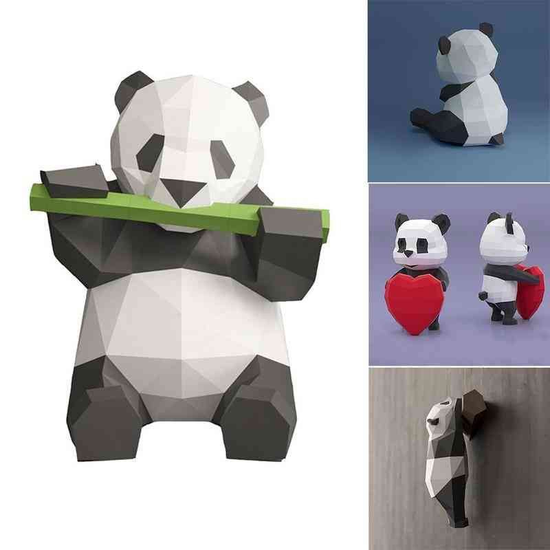 3d Panda Paper Model Ornament Hanging Toy