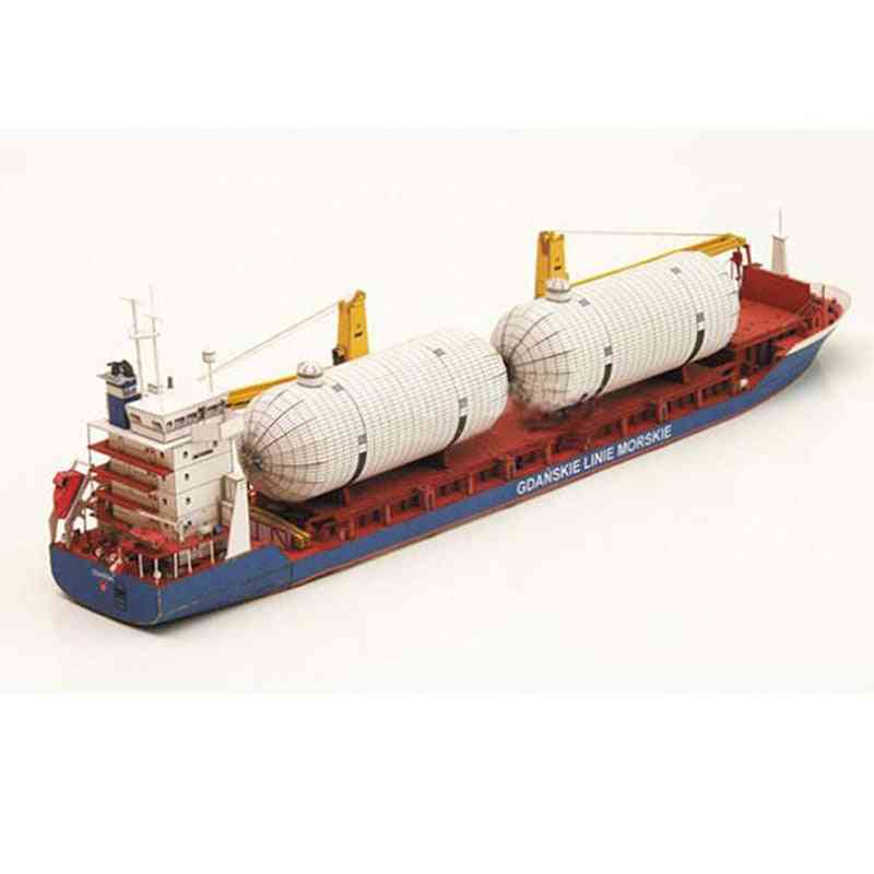 Gdansk Cargo Ship, Handcraft 3d Paper Card Model