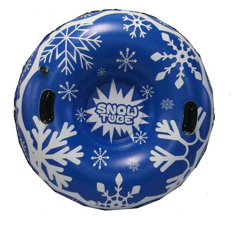 Snowflakes Printed, Pvc Ski Tube With Handle -floated Sled