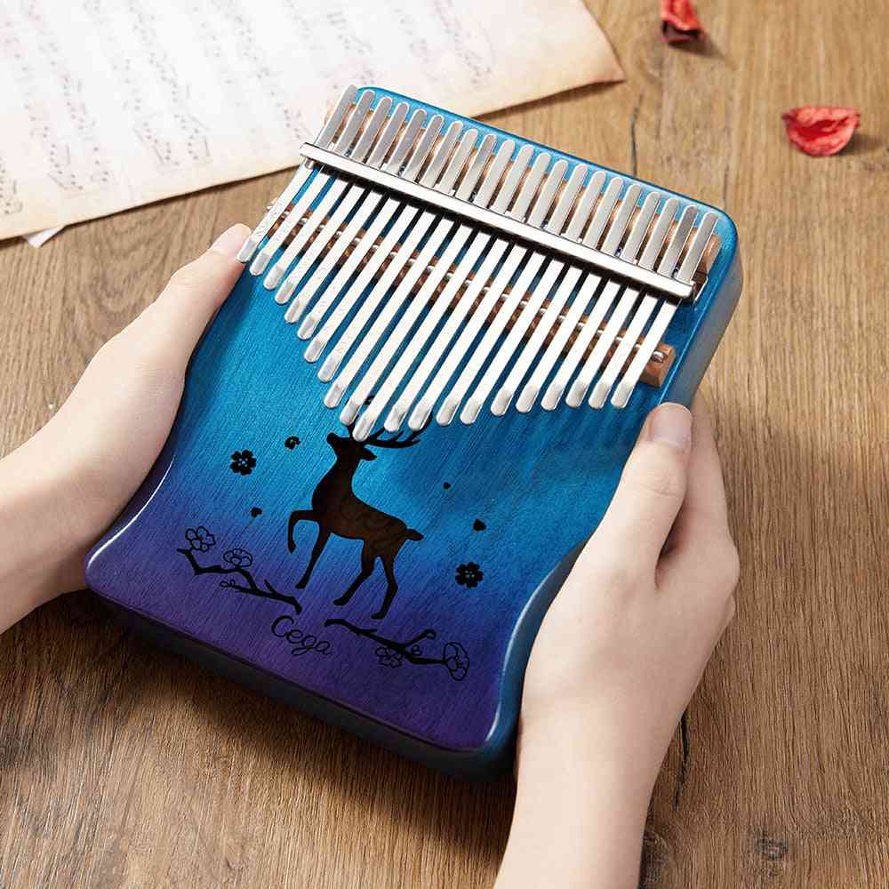 21 Tasten Kalimba hochwertige Akazienmusik Instrument-Finger Daumen Klavier