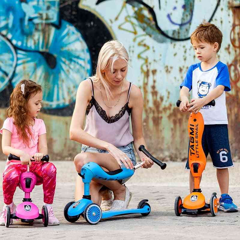 Bicicletă de echilibrare 3-în-1, scuter cu trei roți, jucării în aer liber pentru triciclu pentru bebeluș