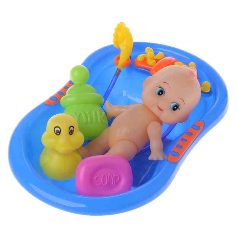 Bañera con muñeca juguete de baño para niños - juguetes flotantes de agua