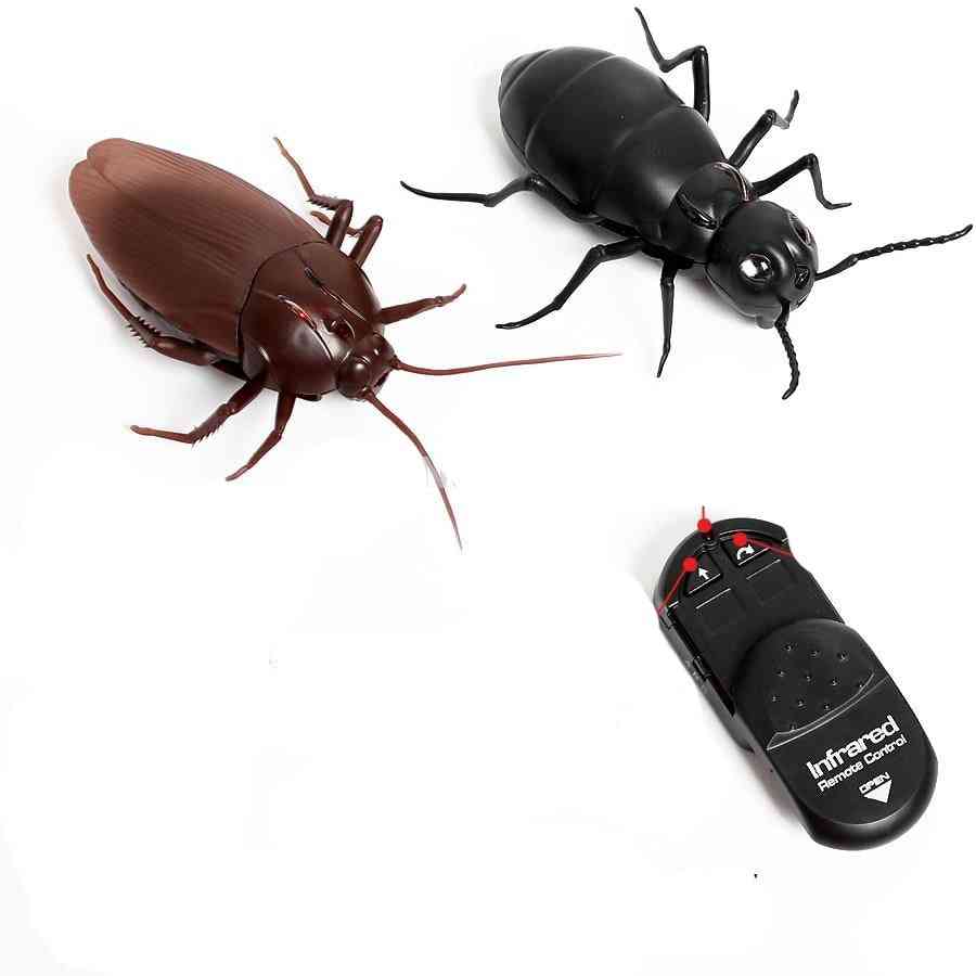 Infraröd fjärrkontroll mock falsk jätte kackerlacka, ant elektrisk rc leksak för vuxen prank insekt