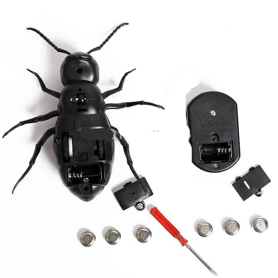 Infraröd fjärrkontroll mock falsk jätte kackerlacka, ant elektrisk rc leksak för vuxen prank insekt