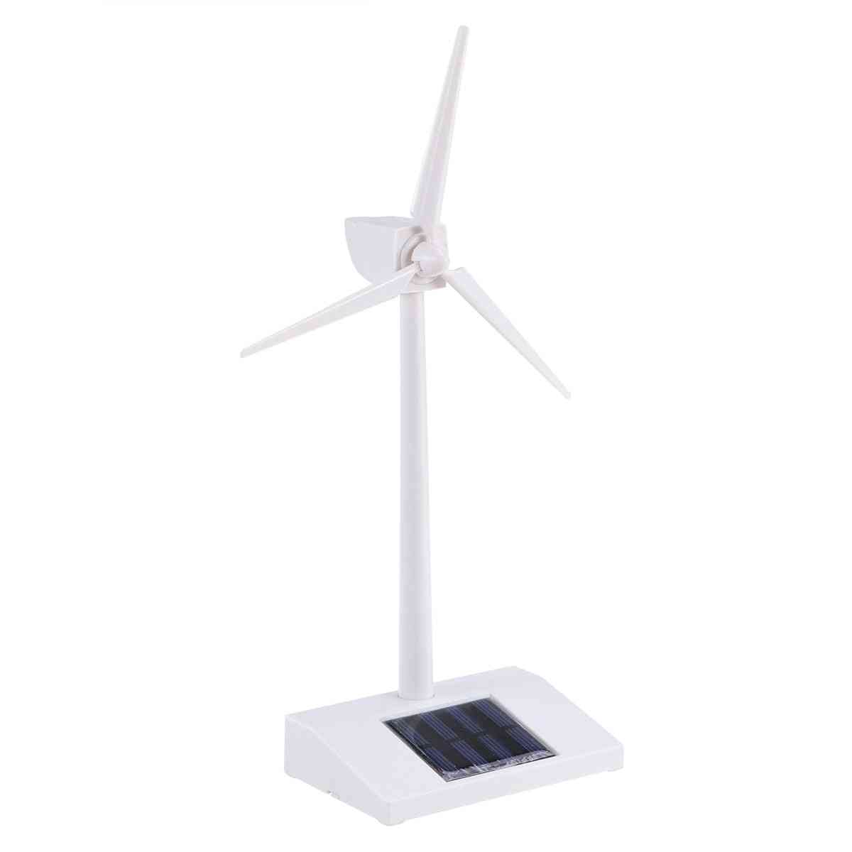 Desktop vindmølle model soldrevne vindmøller plast til uddannelse sjovt legetøj
