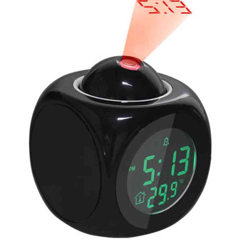 Display LCD digital cu ceas cu alarmă de proiecție led