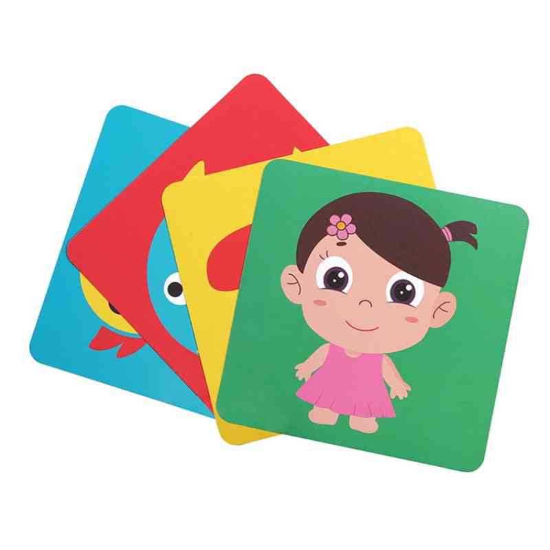 Schede flash di stimolazione visiva per bambini montessori, giocattoli di apprendimento visivo ad alto contrasto per bambini