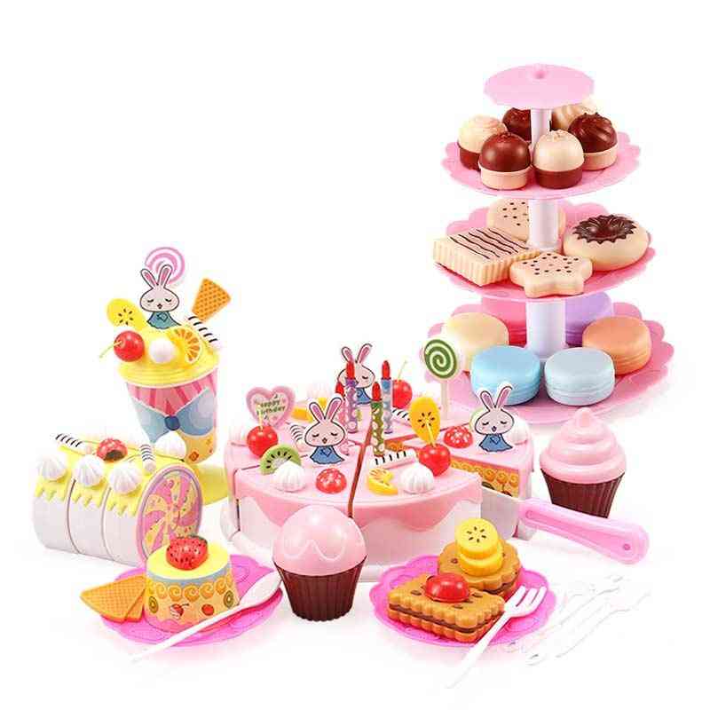 Miniature Food And Stand Set- Kitchen Pretend Play Plastic For