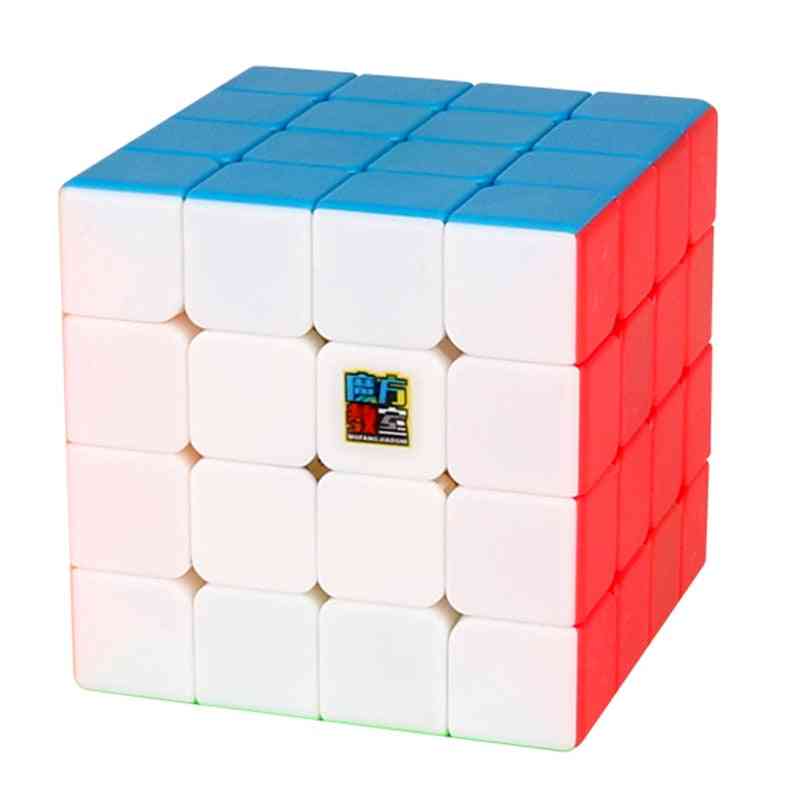Meilong 4x4x4 magische snelheidskubus stickerloos, 4x4 professionele puzzelblokjes educatief speelgoed voor kinderen