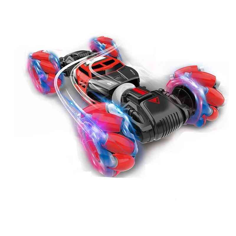 4wd Remote Control Stunt Car, Gesture Sensor Control, Deformable For Kid With Led Light
