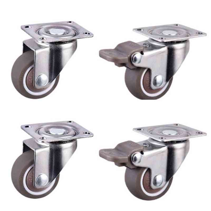 Soft Rubber Swivel Roller Wheel For Platform Trolley Chair Household Accessory