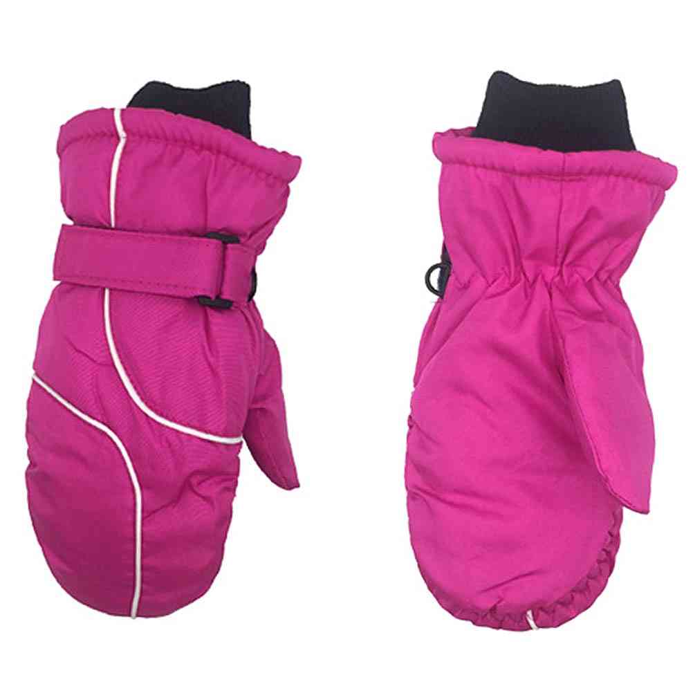 1 Pair Of Cute Warm And Waterproof Ski Gloves