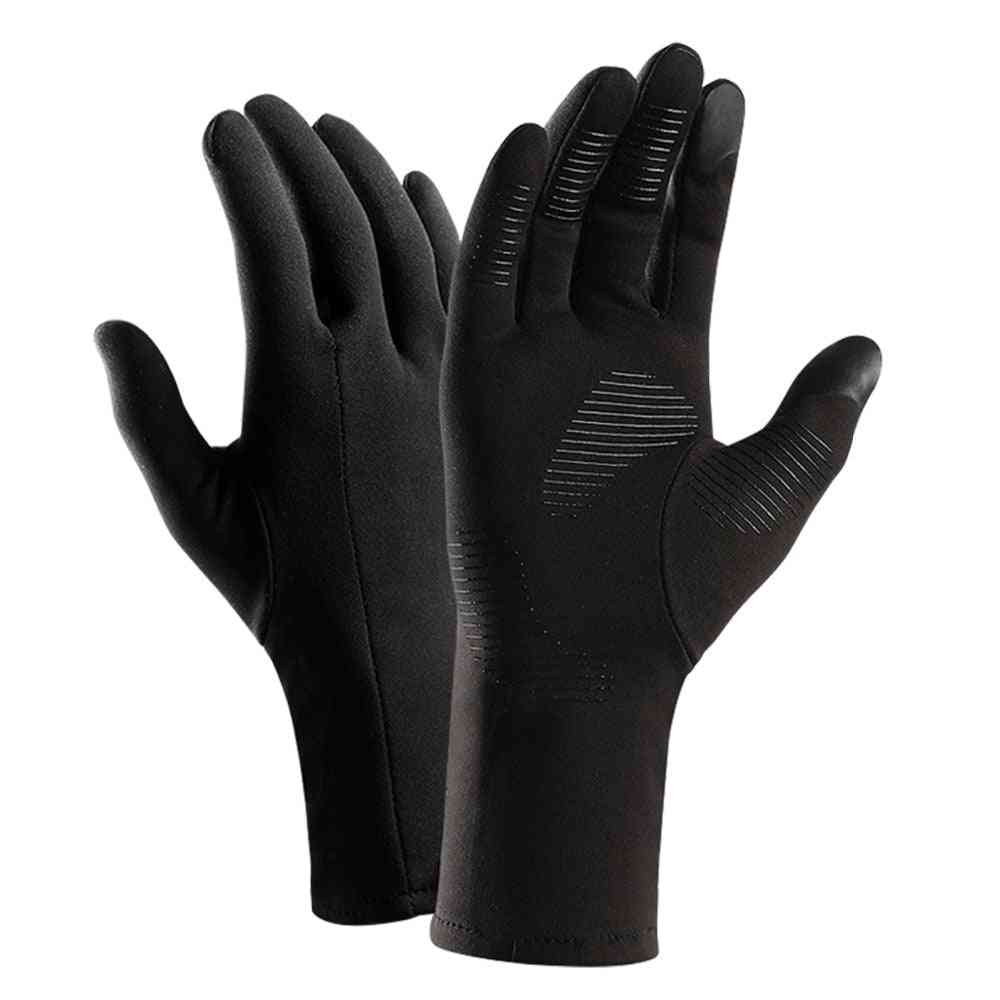 Unisex zimske tople vetrovke, proti drsenju, flis, termalne smučarske rokavice za tek