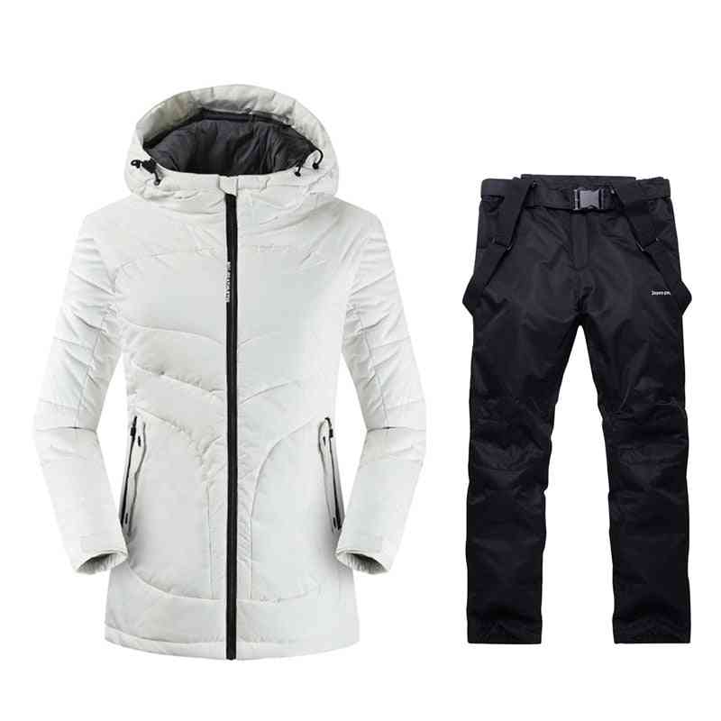 Damskie górskie outdoorowe zimowe ciepłe, garnitury sportowe, odzież śnieżna kurtka narciarska, spodnie