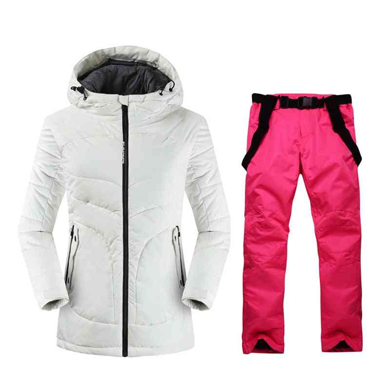 Dámská horská outdoorová zima, sportovní obleky, sněhové oblečení, lyžařská bunda, kalhoty